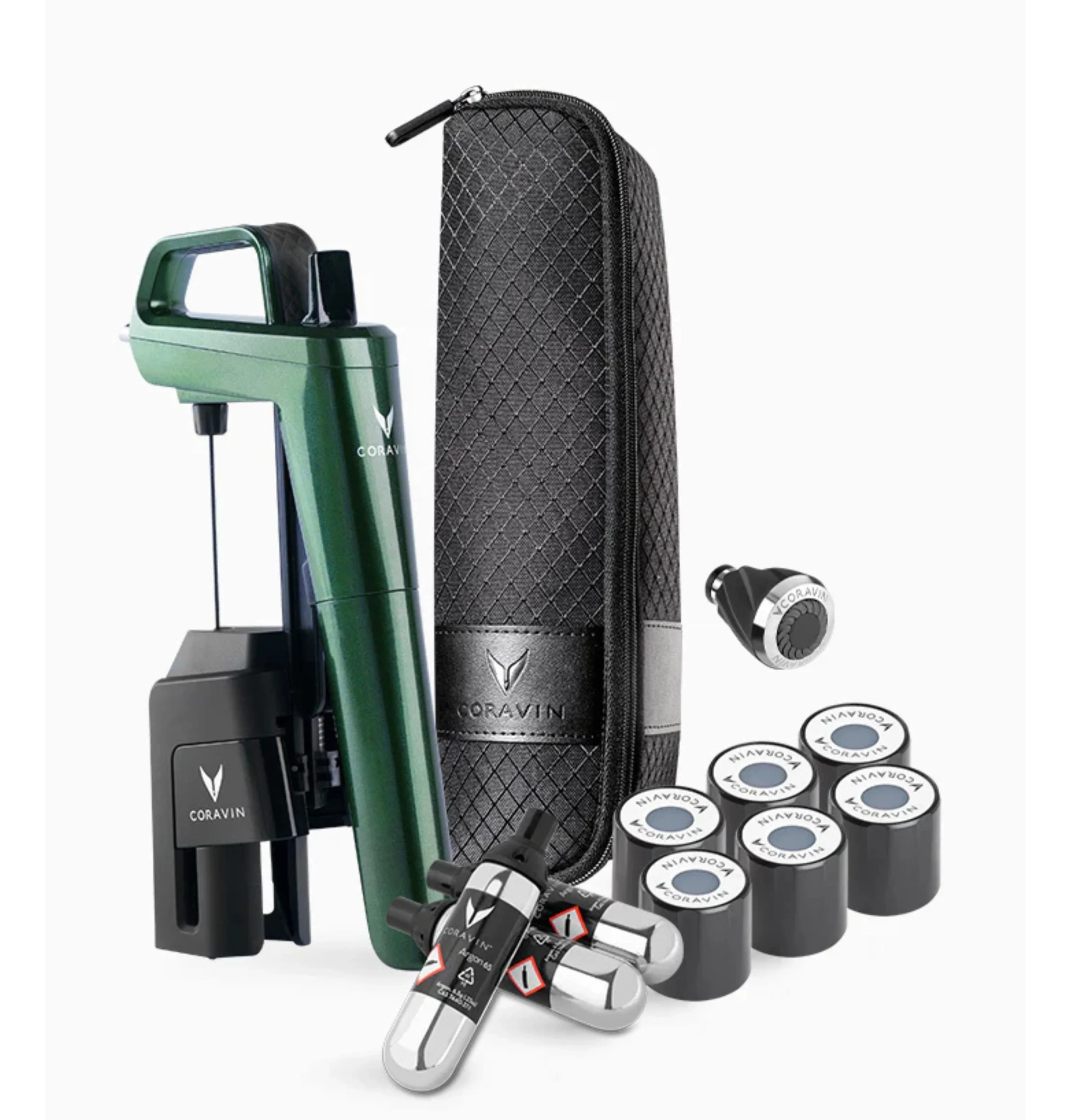 wine-preservation-system-coravin-six-forest-green
